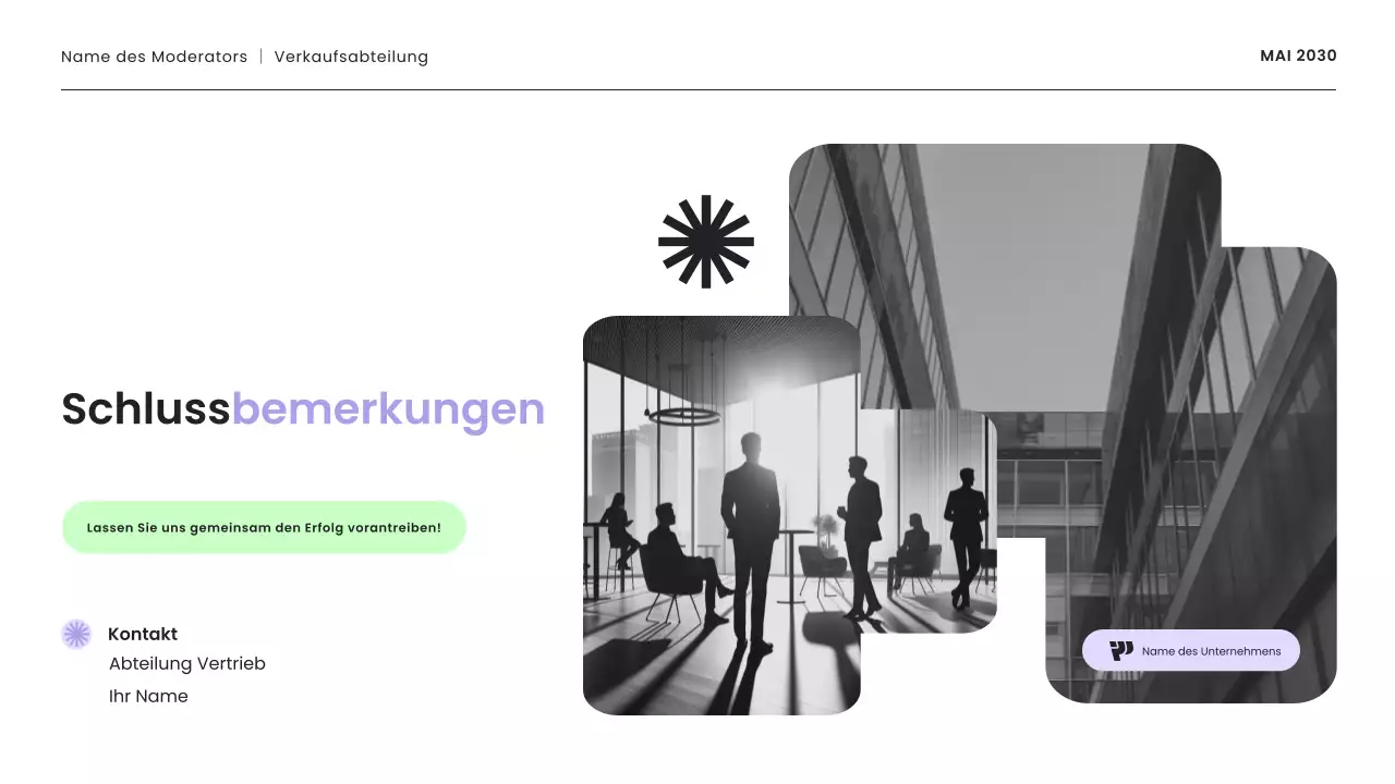 lila und mint moderne verkaufsstrategie präsentation
