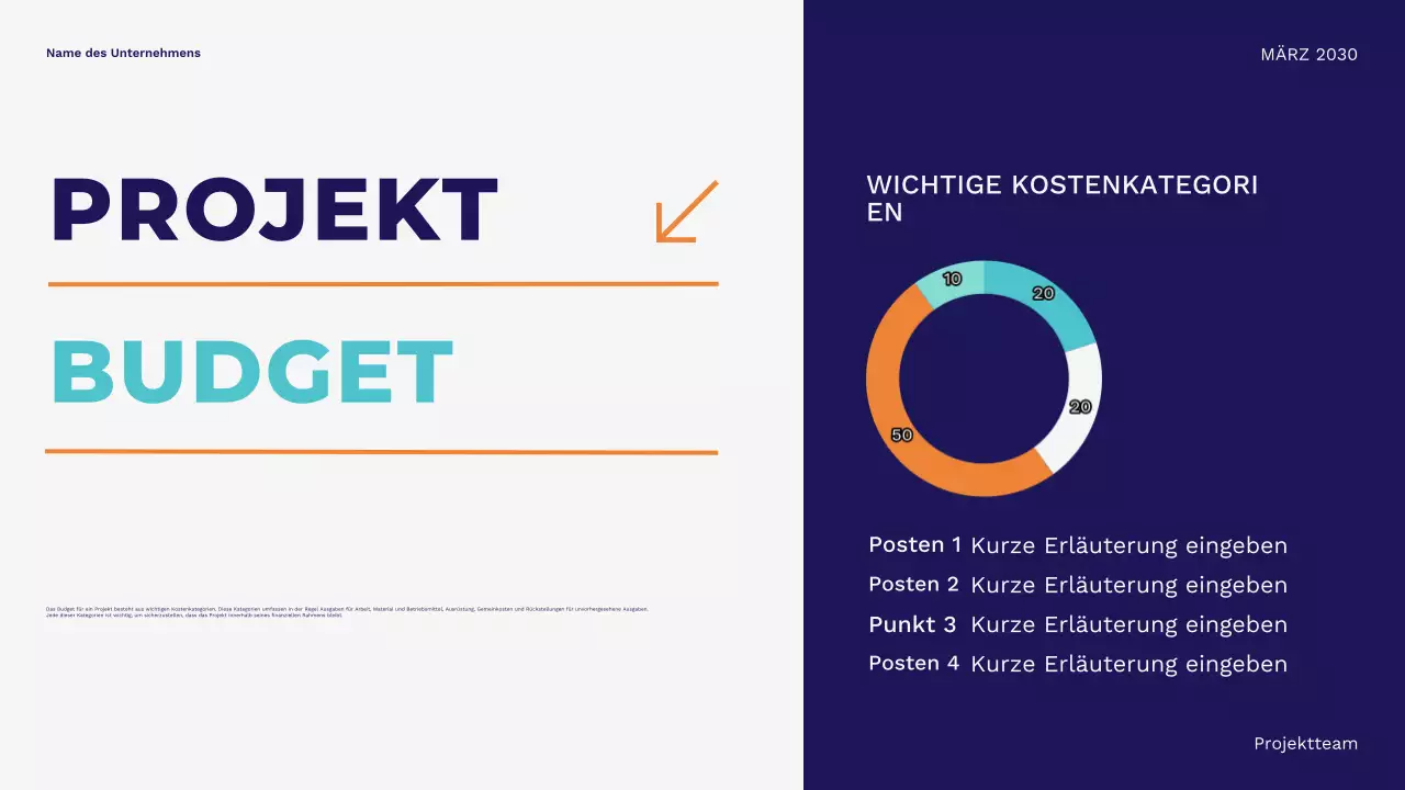 Blaue moderne minimalistische Geschäftspräsentation