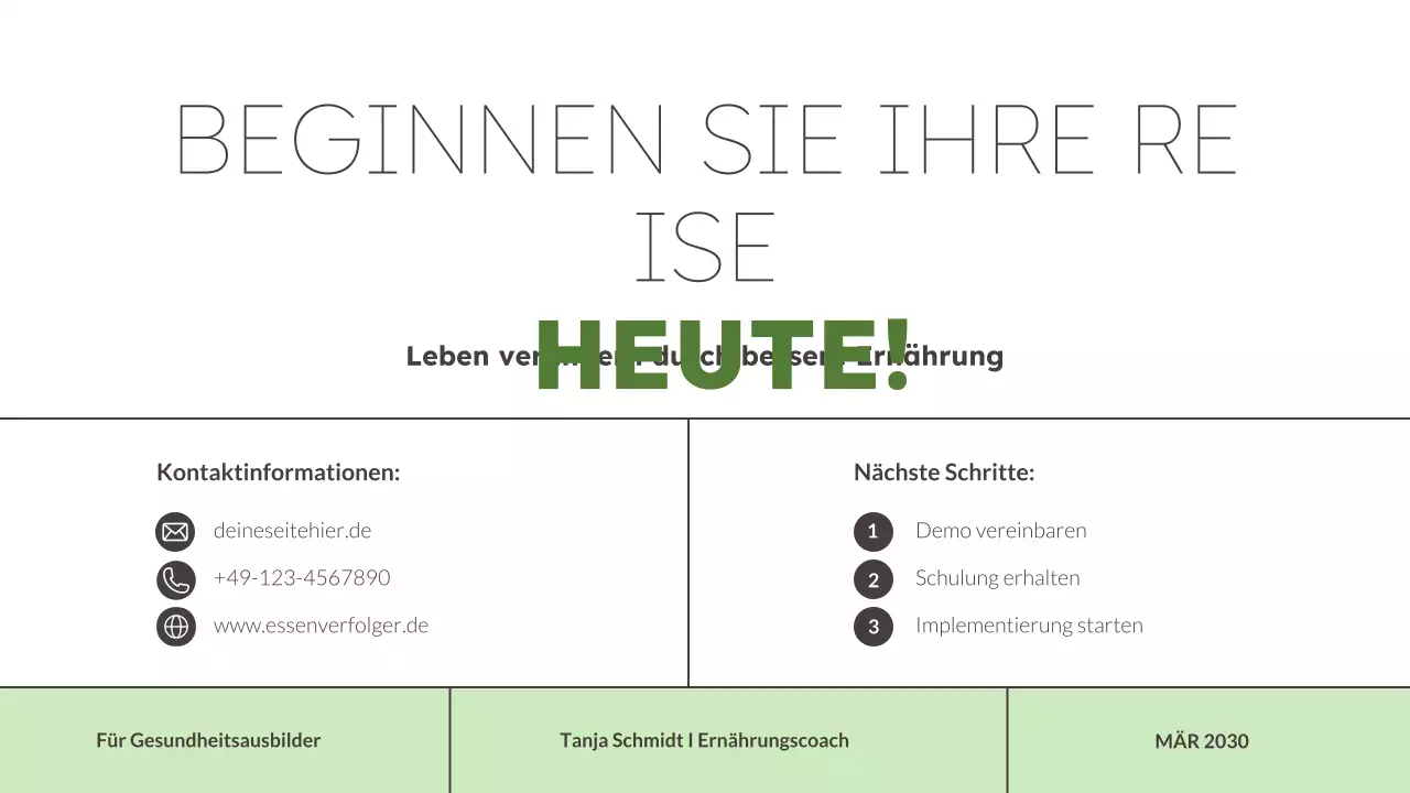 Green Modern Food Tracker