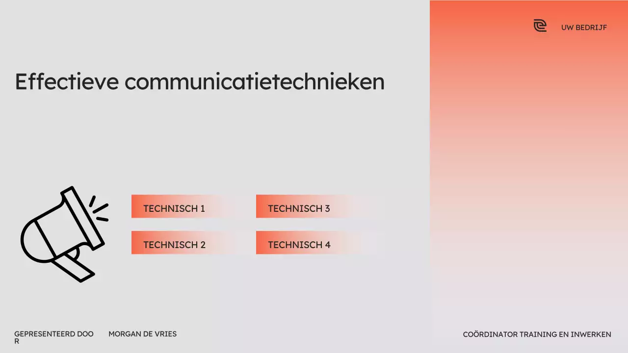 Oranje cursus moderne verkoop