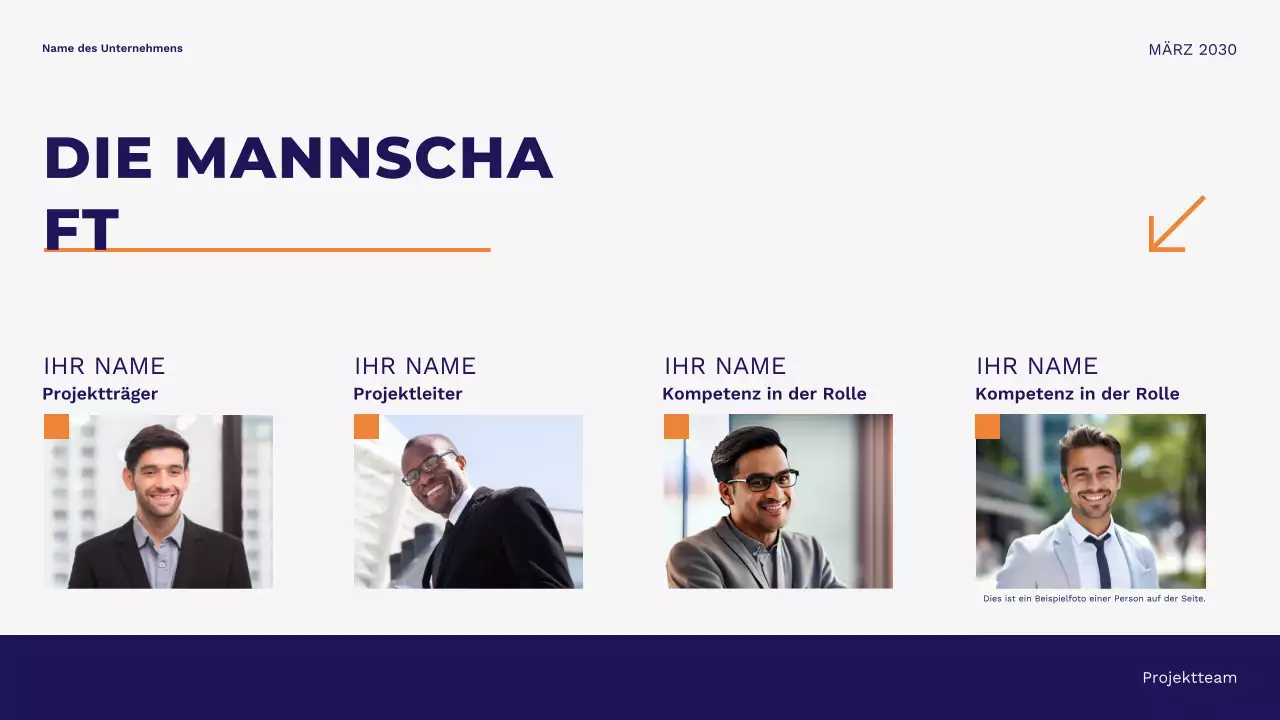 Blaue moderne minimalistische Geschäftspräsentation