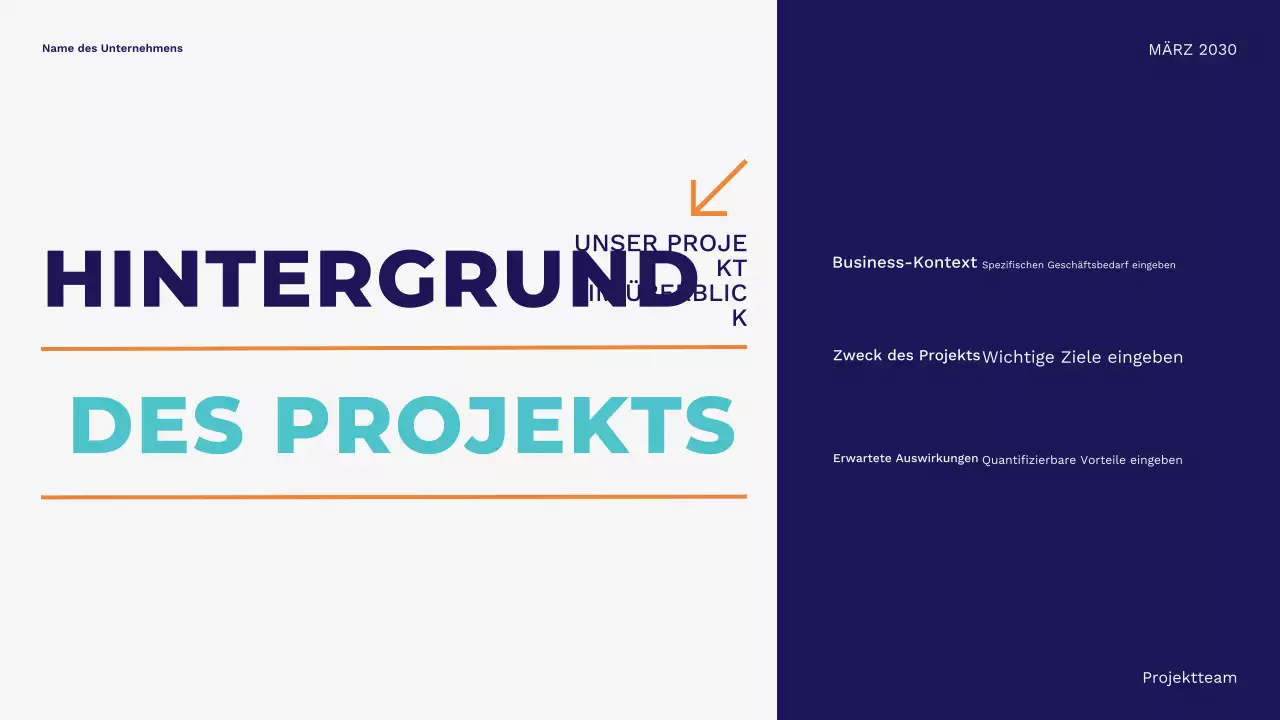 Blaue moderne minimalistische Geschäftspräsentation