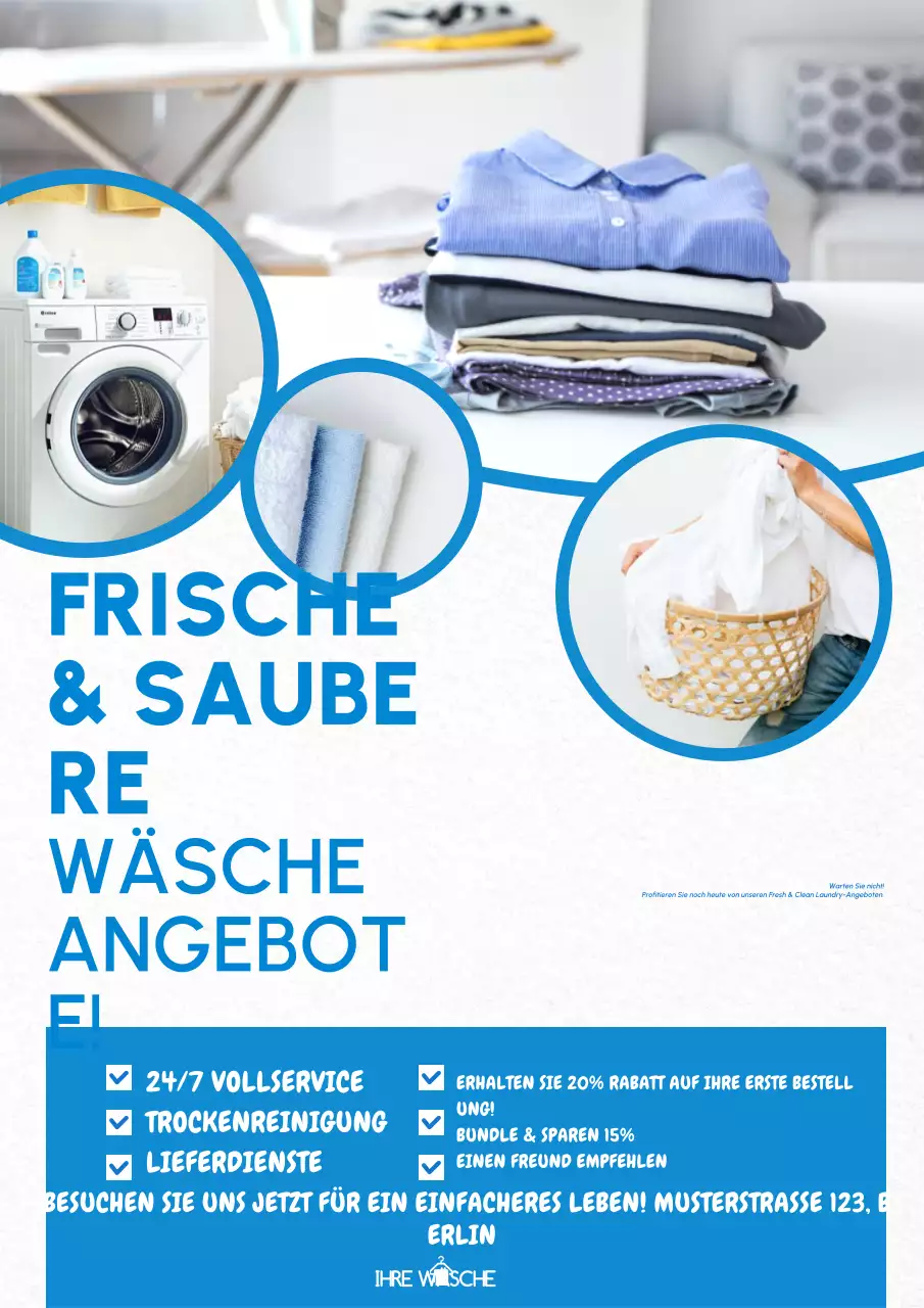 Blue Laundry Promotion Poster