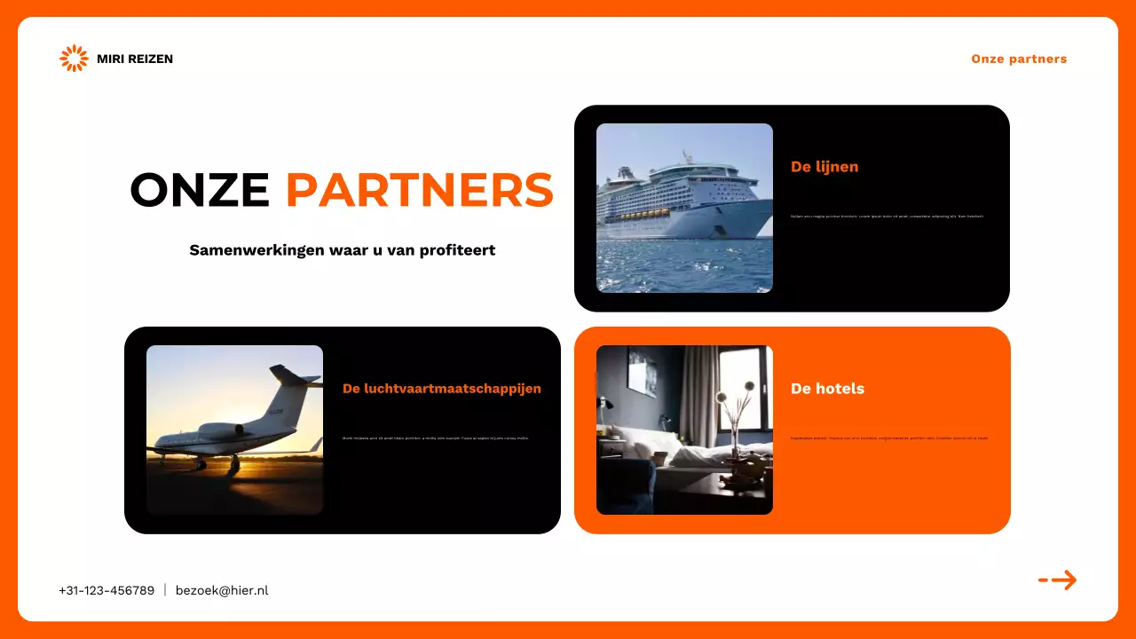 Oranje moderne reisbureau promotie