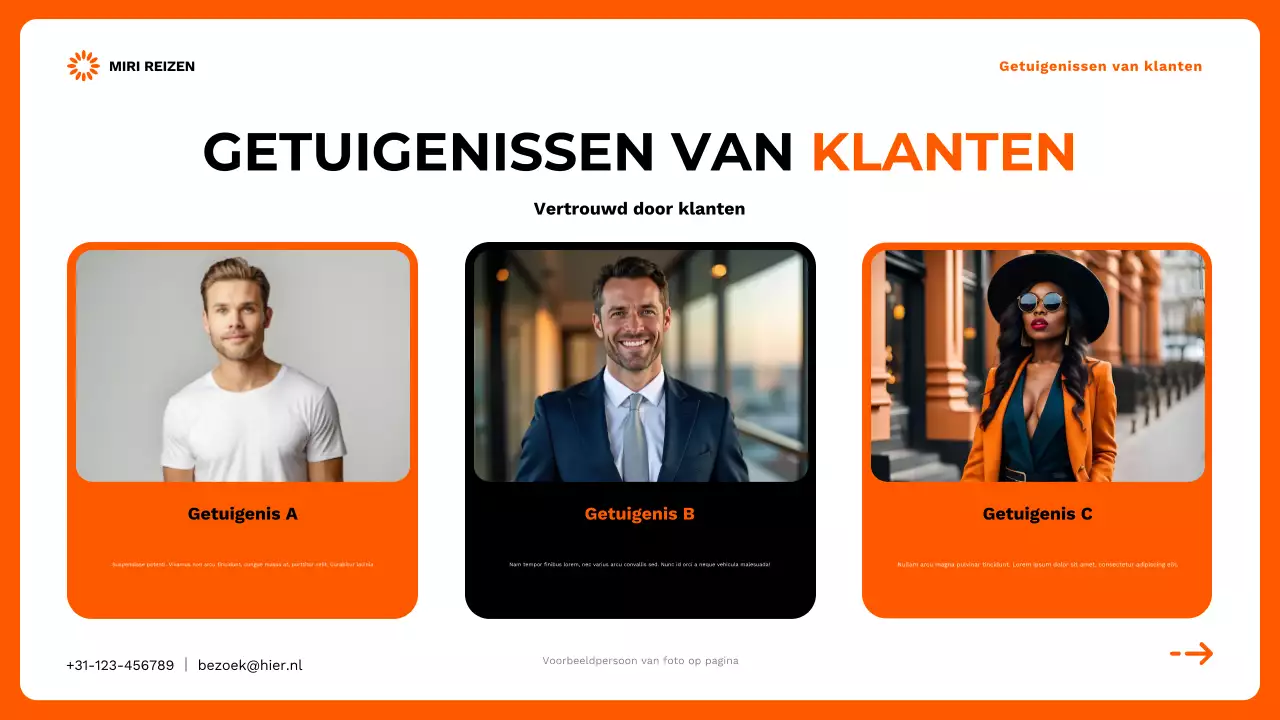 Oranje moderne reisbureau promotie