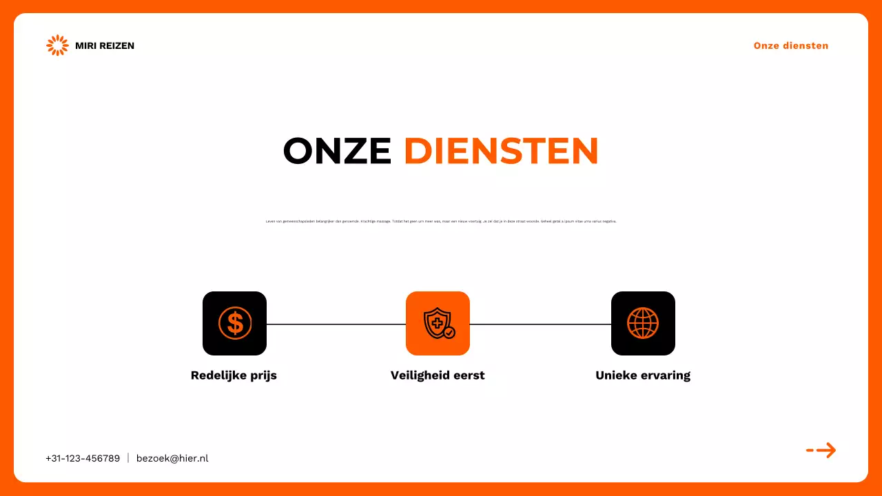 Oranje moderne reisbureau promotie