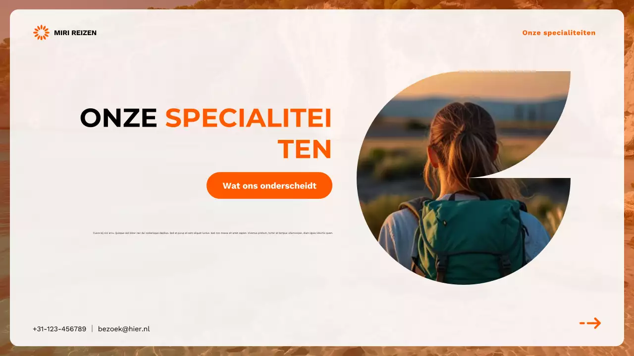 Oranje moderne reisbureau promotie