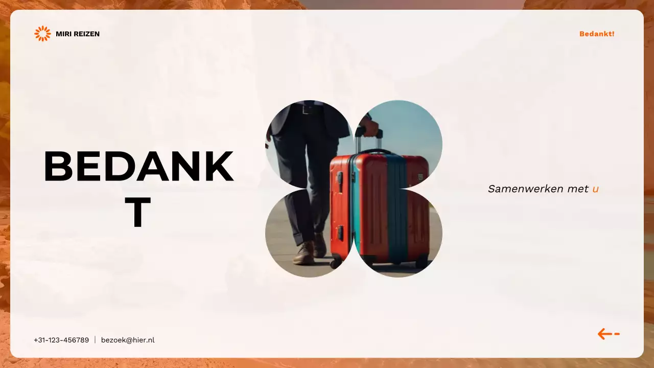 Oranje moderne reisbureau promotie