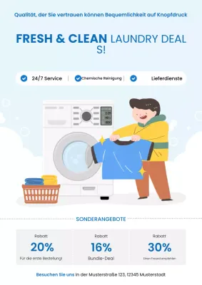 blue clean laundry promotion