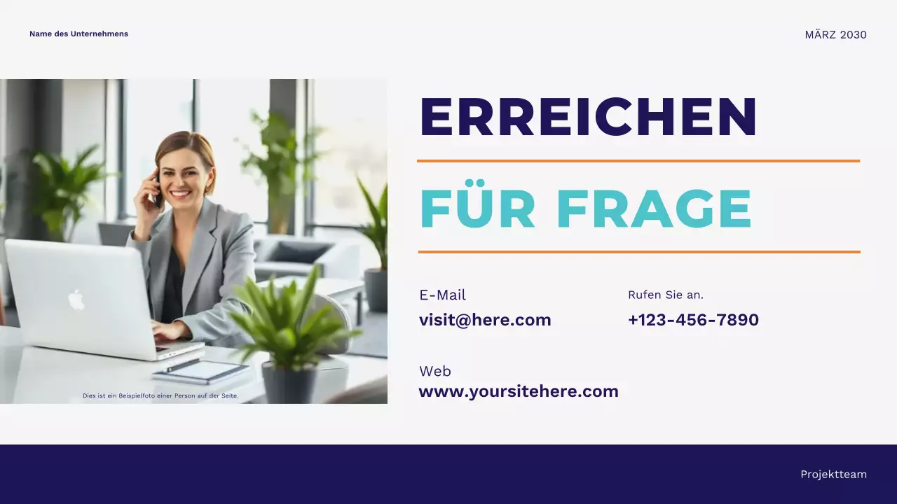 Blaue moderne minimalistische Geschäftspräsentation