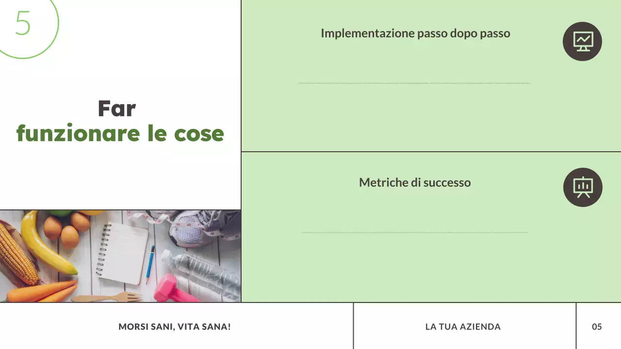 Traccia alimentare verde e moderna