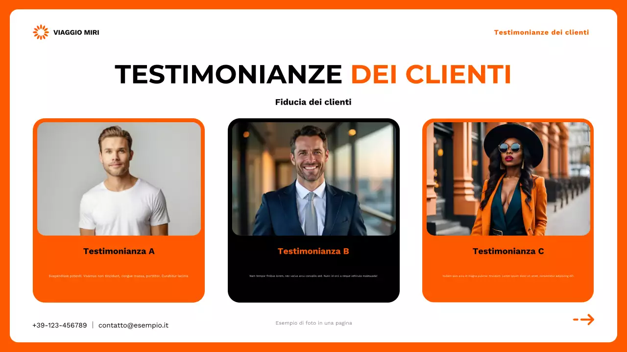 Promozione dell'agenzia di viaggi moderna arancione