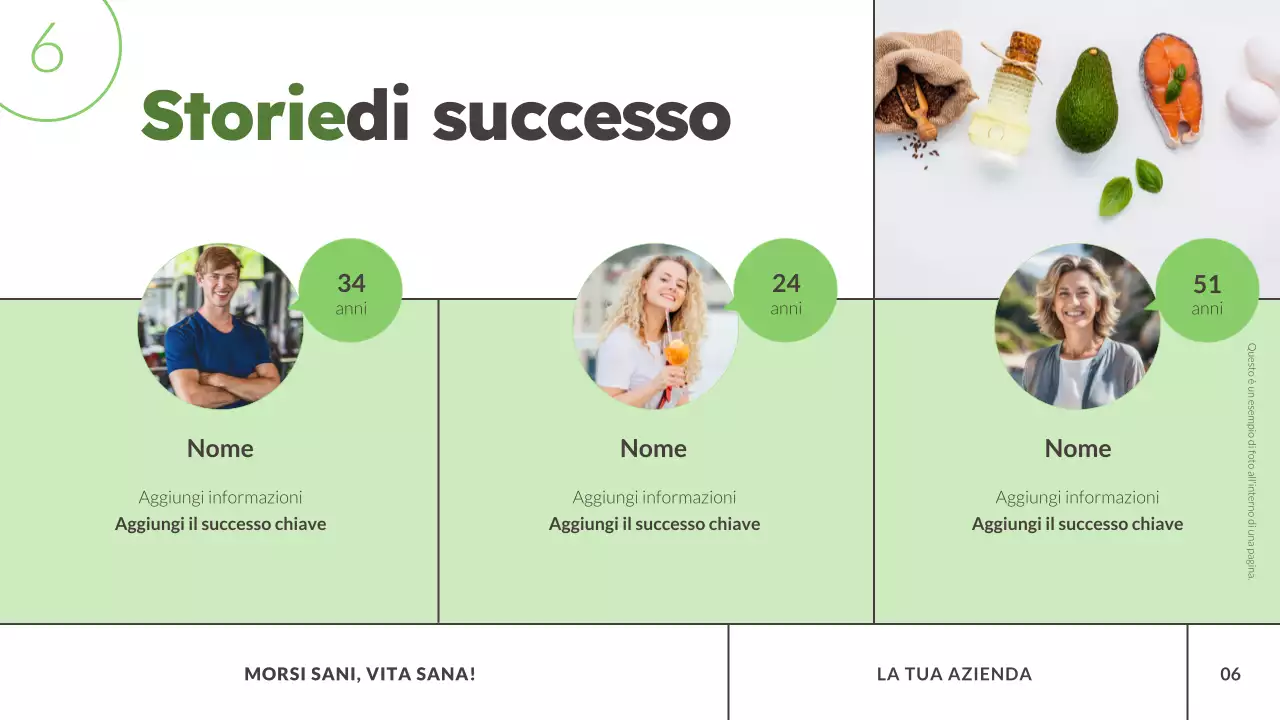 Traccia alimentare verde e moderna