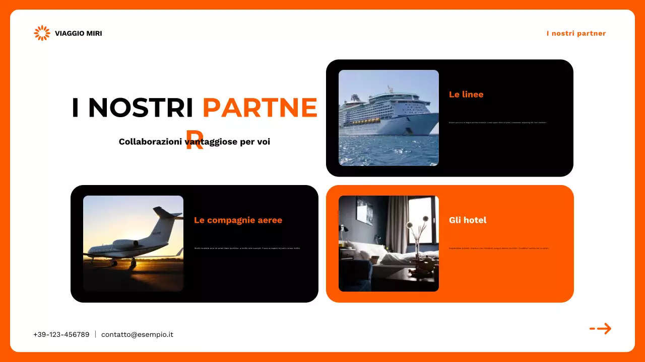 Promozione dell'agenzia di viaggi moderna arancione