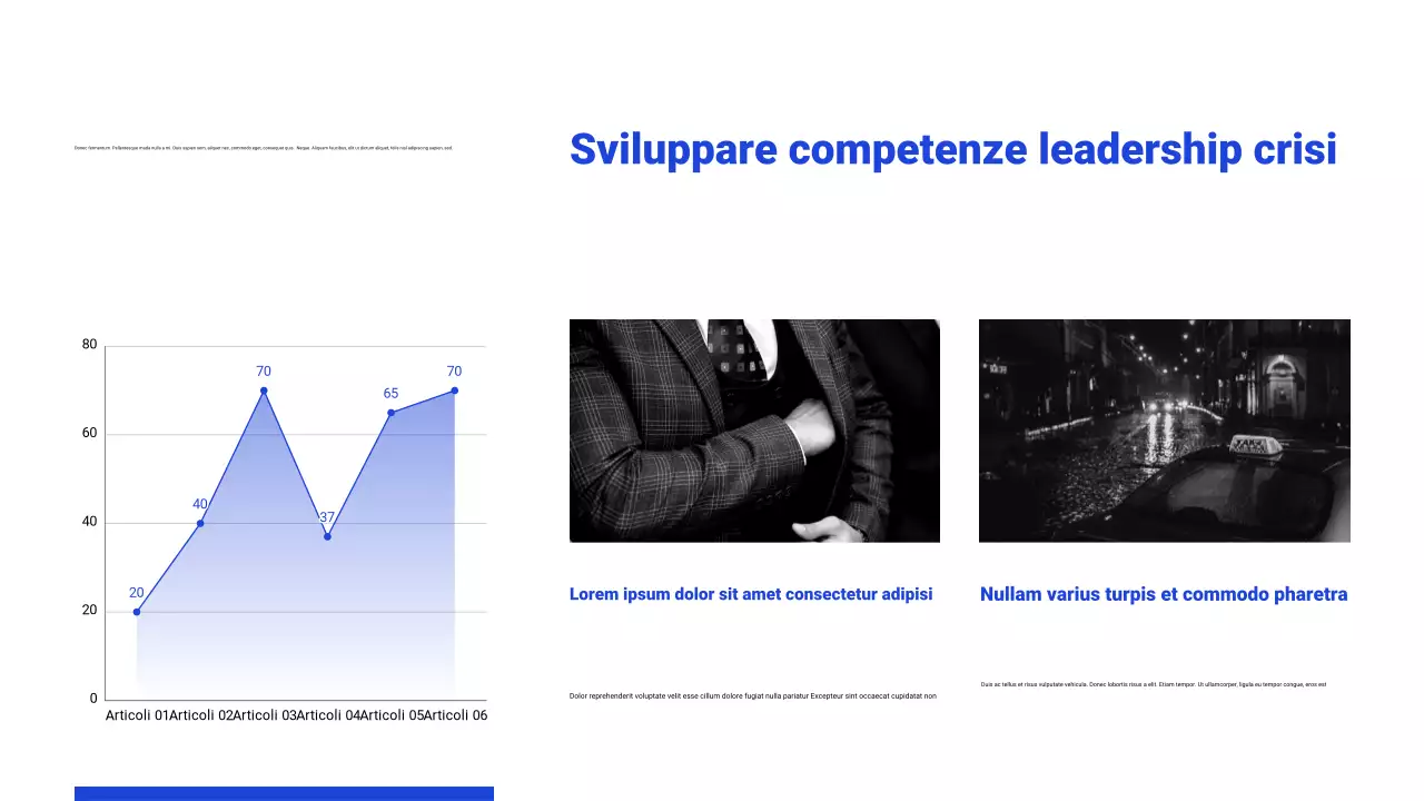 Presentazione del webinar bianco e blu