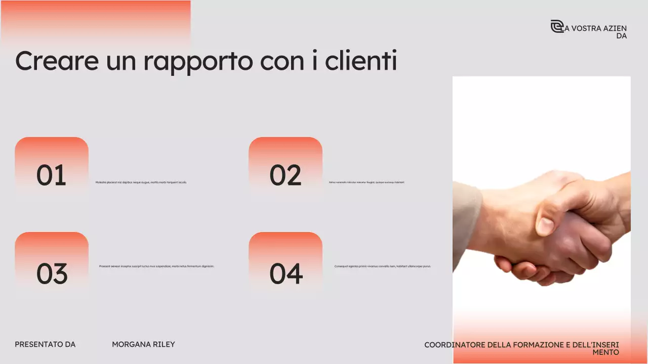 Corso di vendita moderna Orange