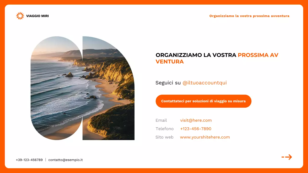 Promozione dell'agenzia di viaggi moderna arancione