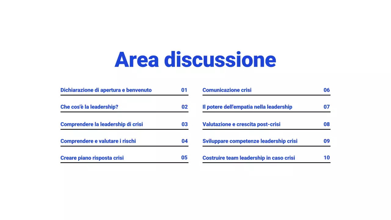 Presentazione del webinar bianco e blu