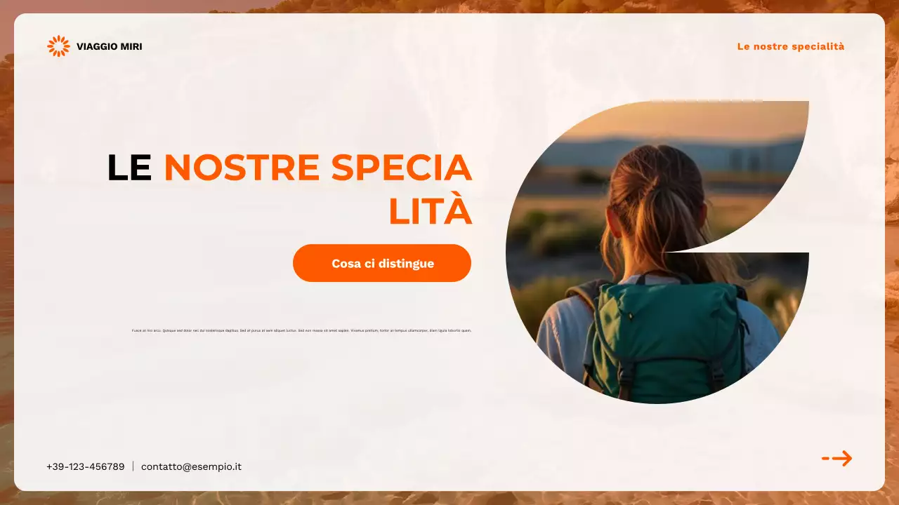 Promozione dell'agenzia di viaggi moderna arancione