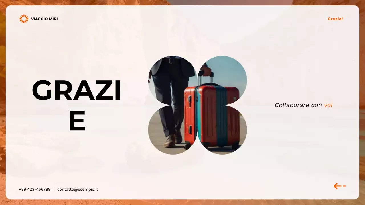 Promozione dell'agenzia di viaggi moderna arancione