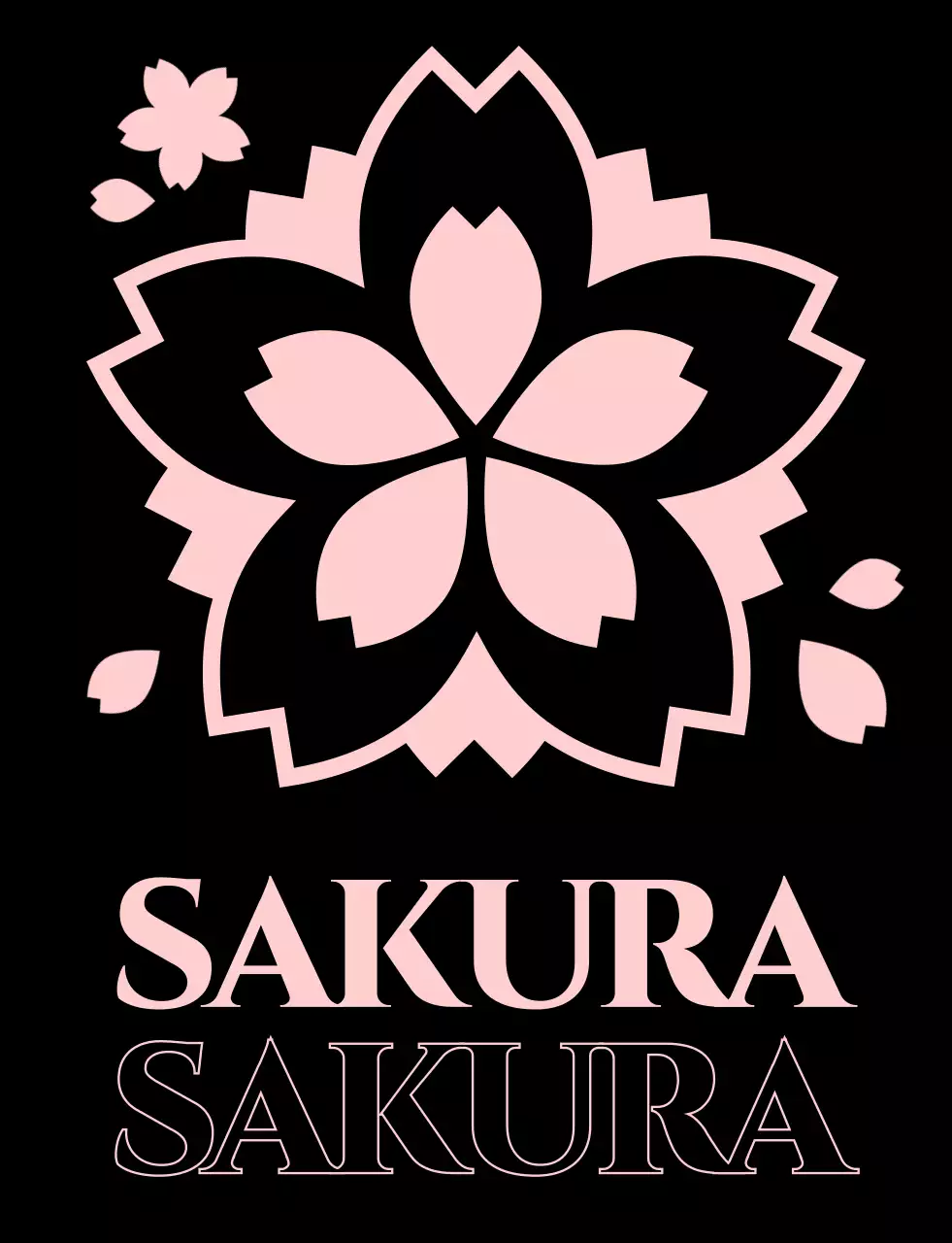 ピンク おしゃれ 桜イラスト ティーシャツ