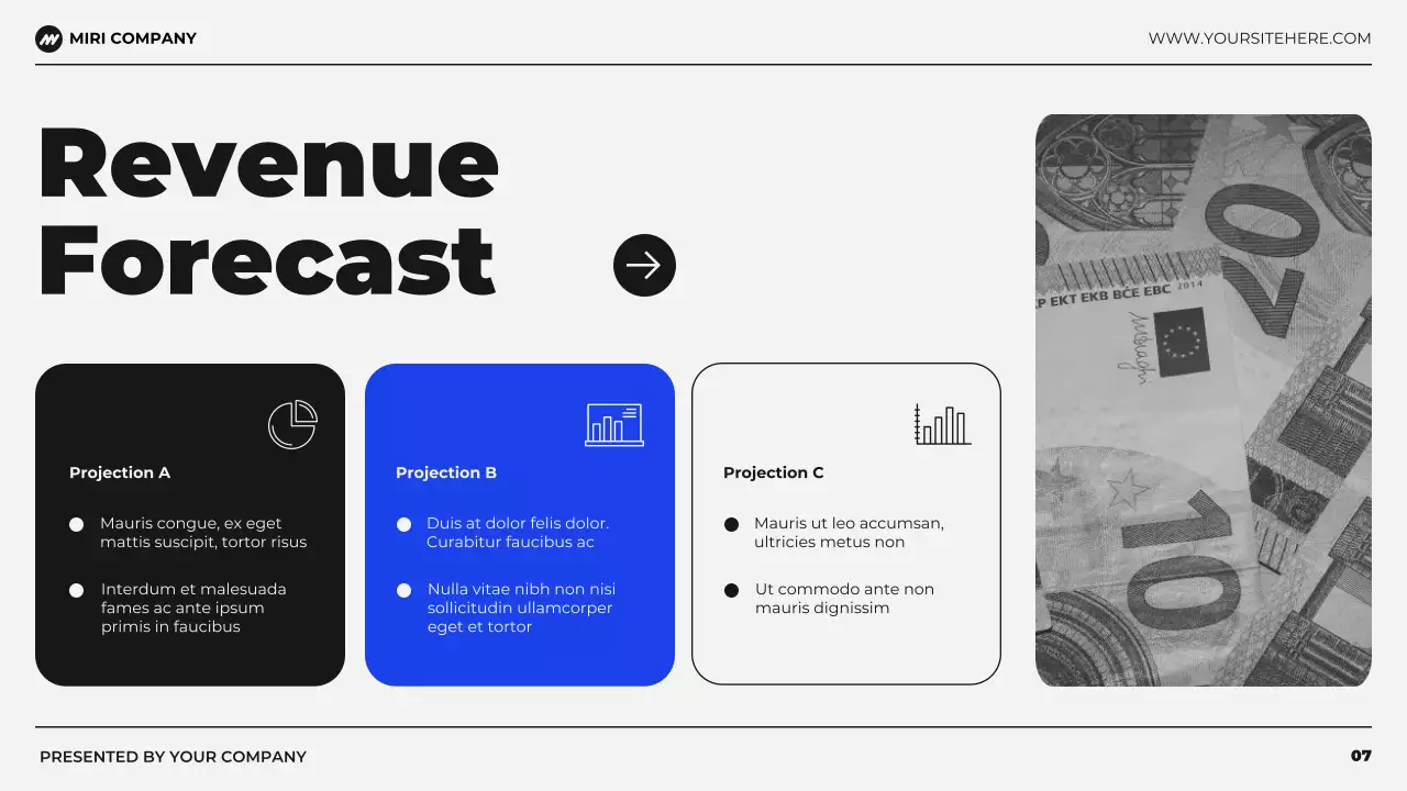 Black and Blue Modern Budget Planning Presentation