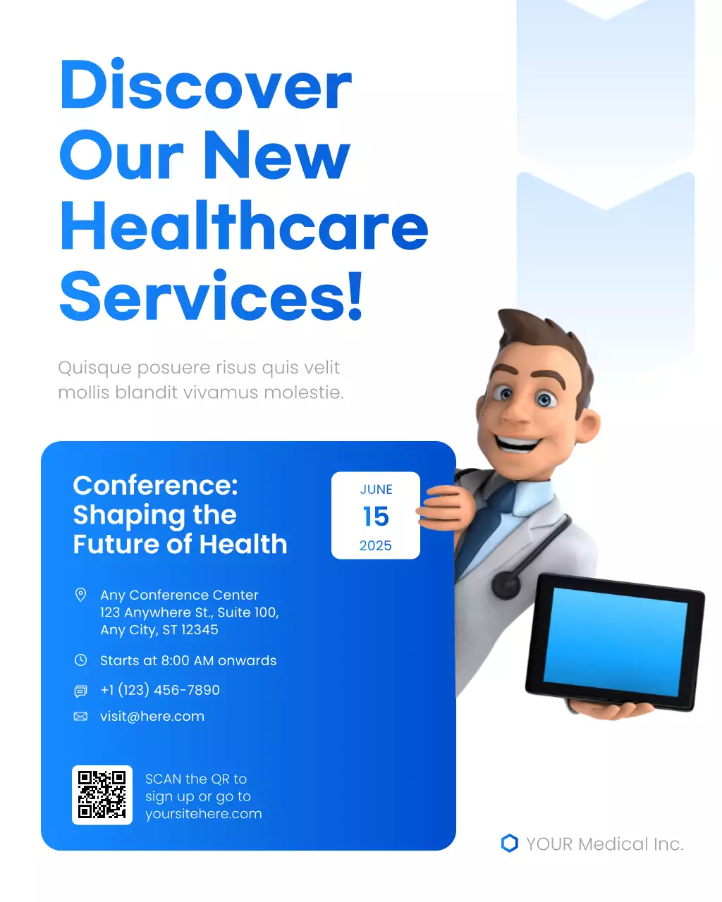 Blue Modern Healthcare Event Instagram Post