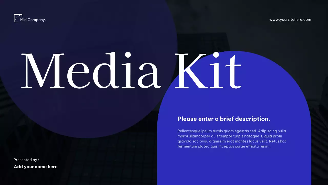 Blue Modern Media Pitch Presentation