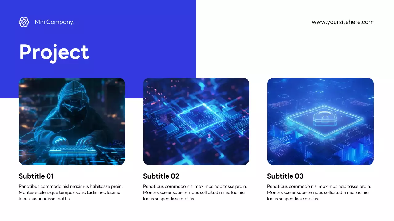 Blue Modern Cybersecurity Agency Pitch Presentation