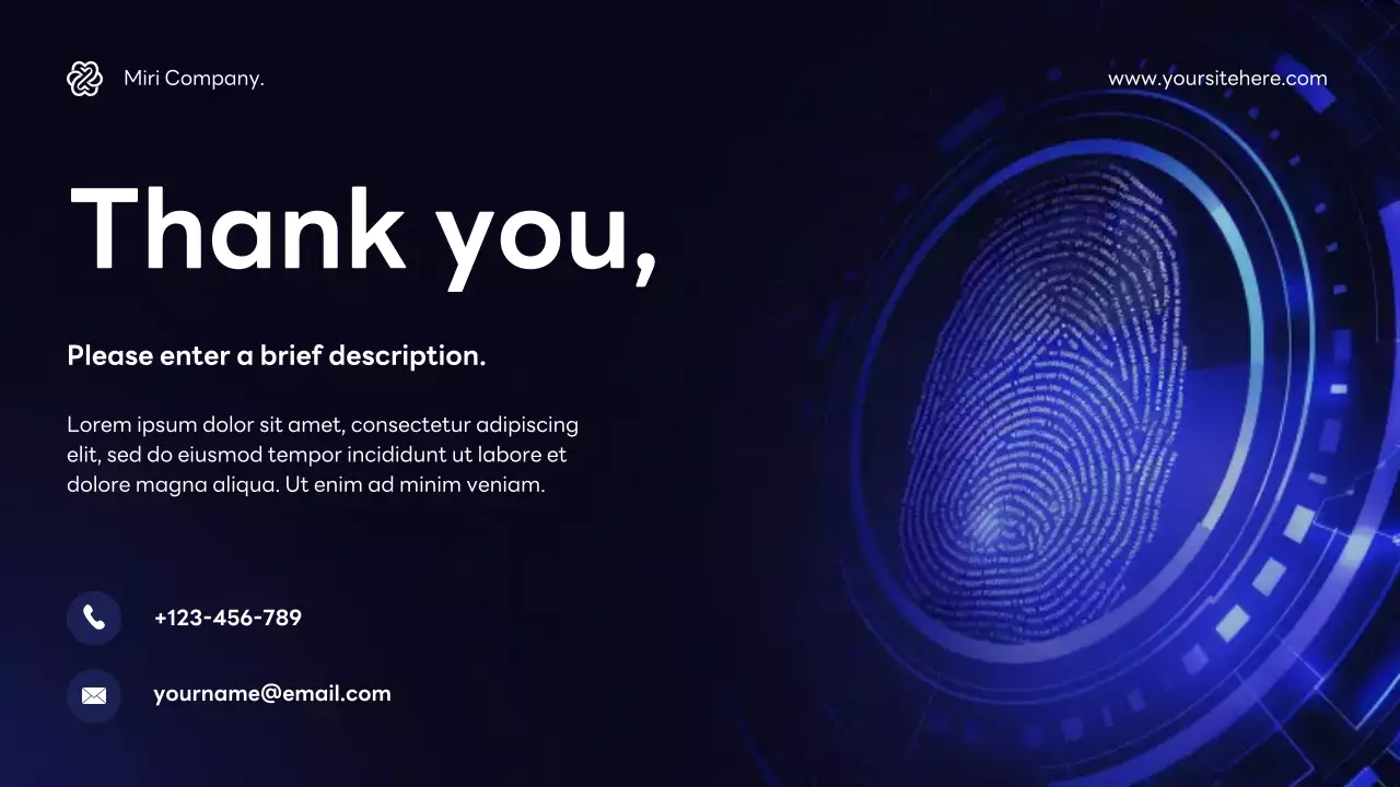 Blue Modern Cybersecurity Agency Pitch Presentation