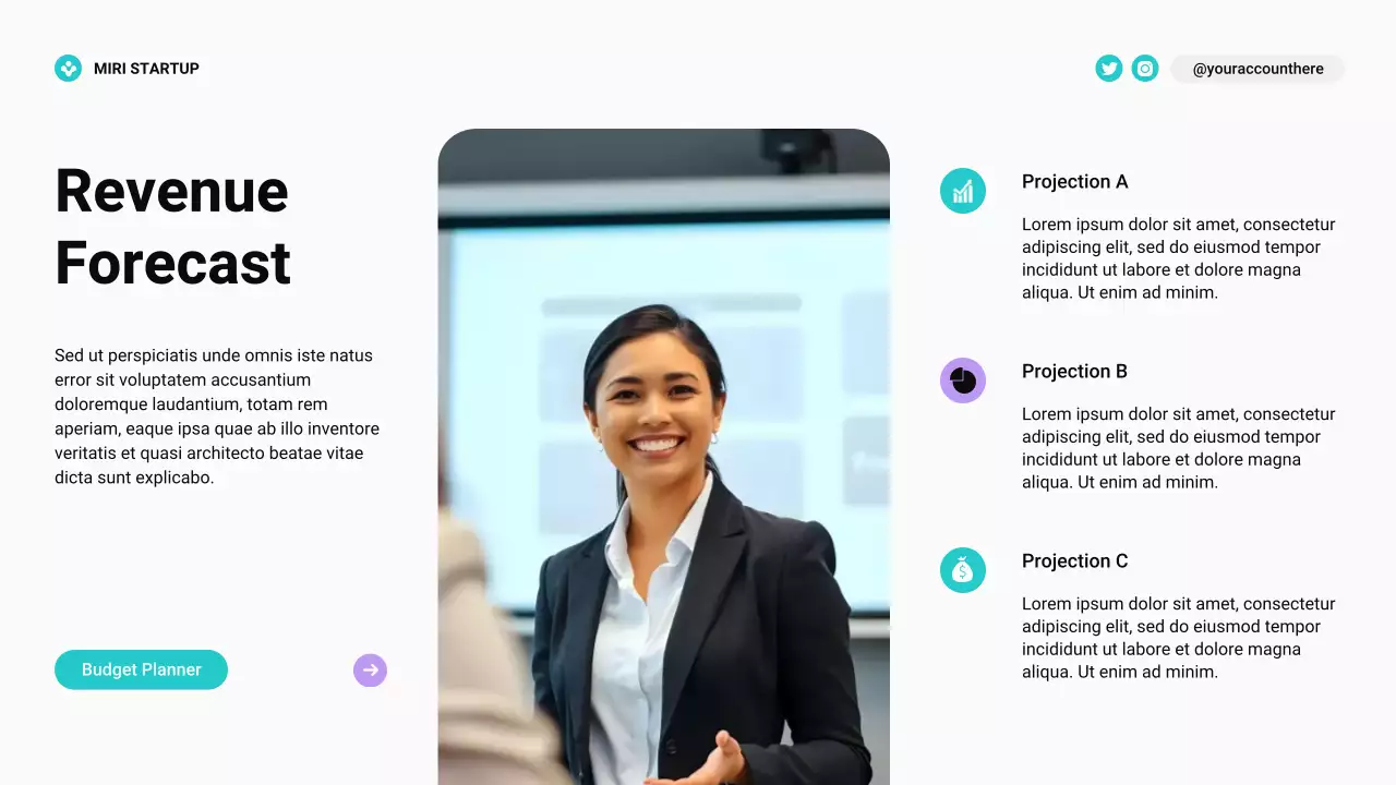 Teal and Purple Modern Budget Planning Presentation
