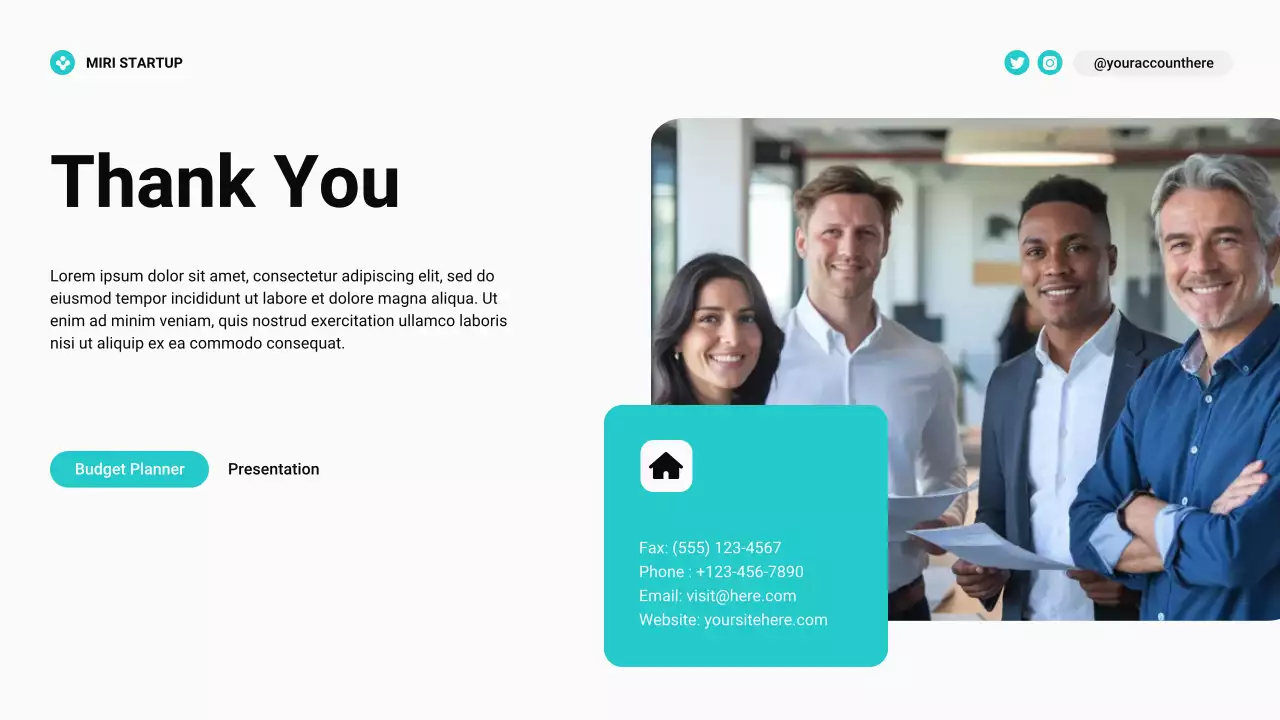 Teal and Purple Modern Budget Planning Presentation