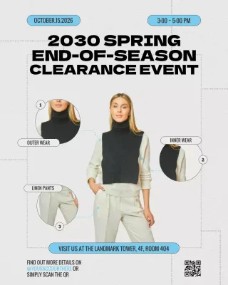 Minima Fashion Clearance Sale Event Instagram Post