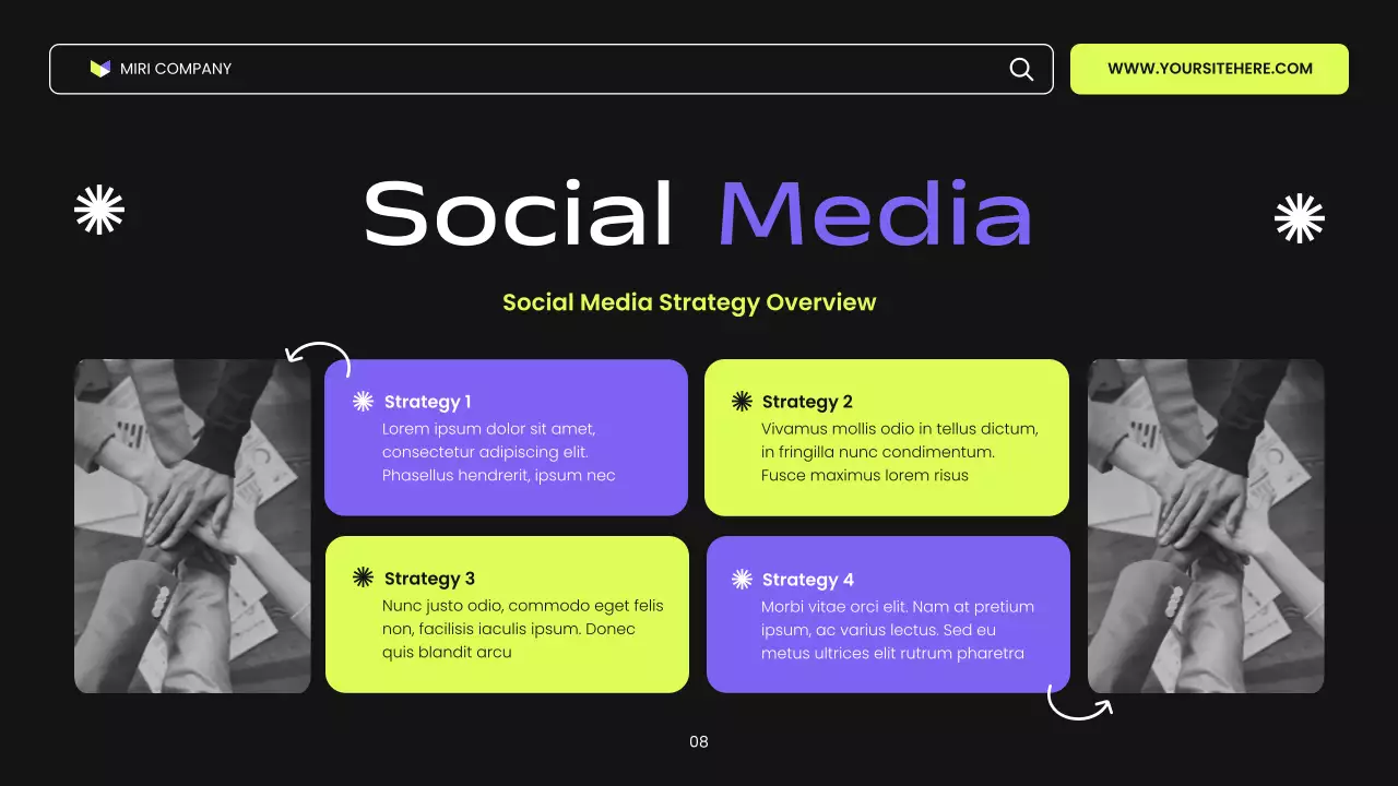 Black Purple and Green Trendy Digital Marketing Presentation