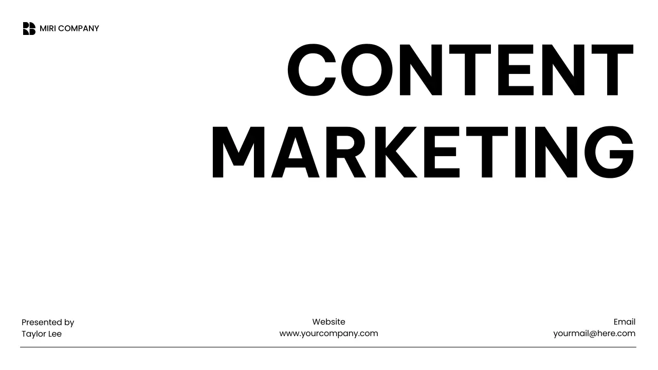 White Minimal Content Marketing Presentation