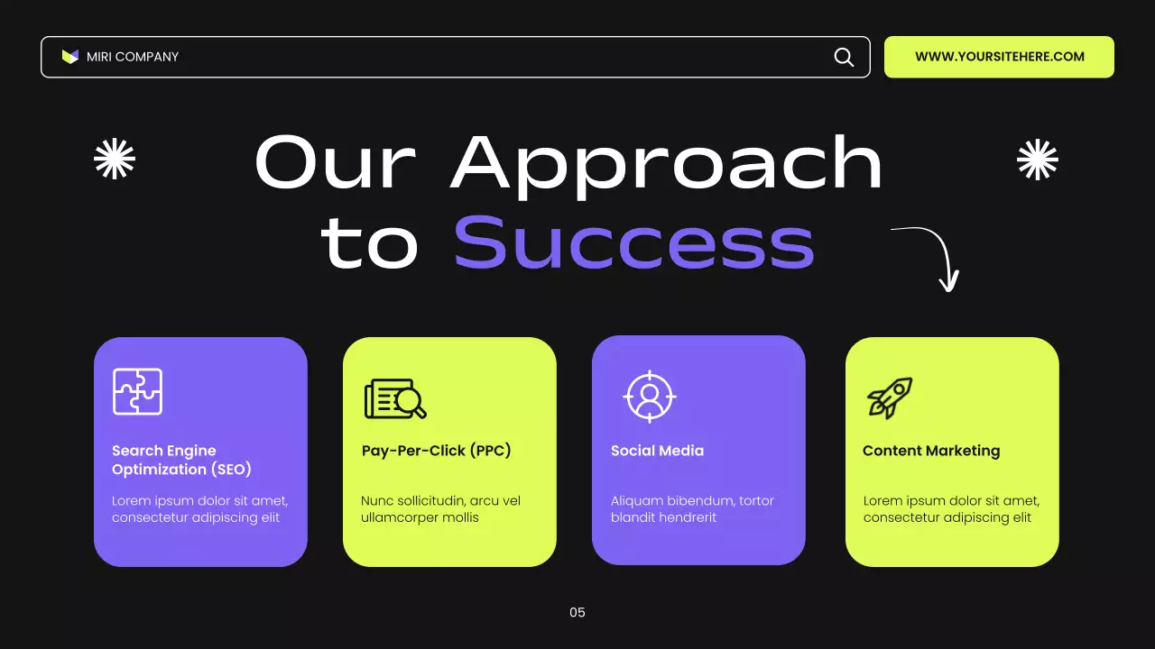 Black Purple and Green Trendy Digital Marketing Presentation