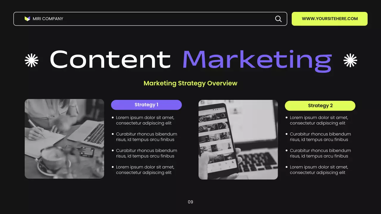 Black Purple and Green Trendy Digital Marketing Presentation