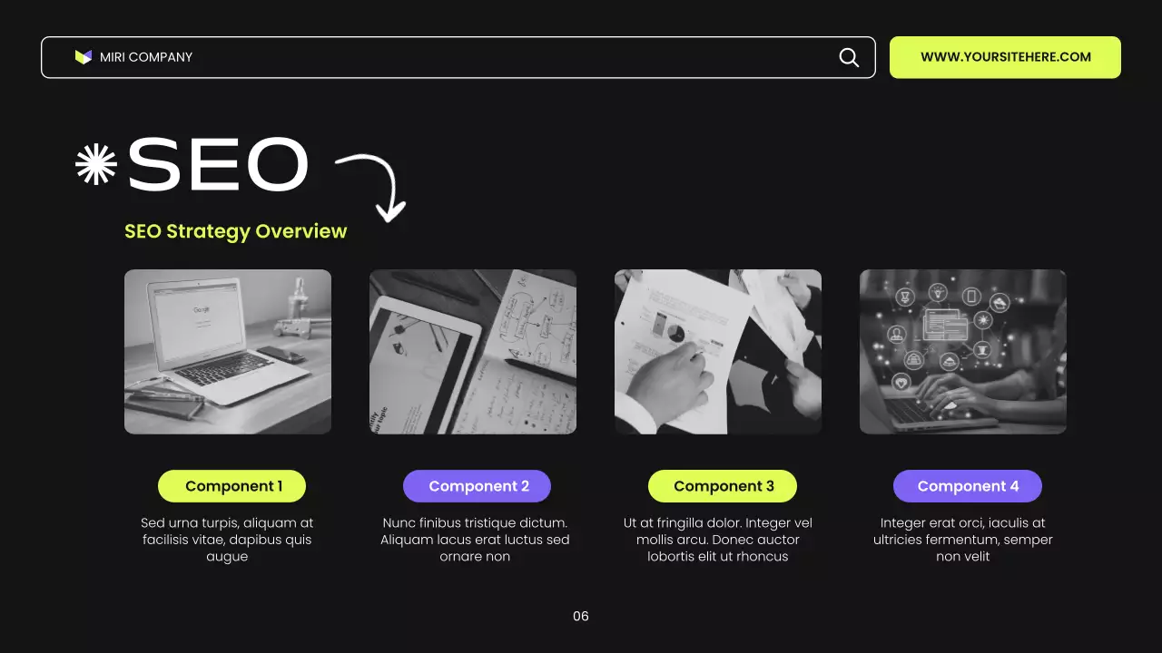 Black Purple and Green Trendy Digital Marketing Presentation