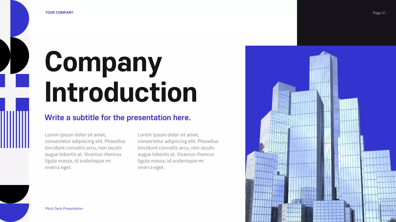 Blue Modern Business Company Introduction Presentation