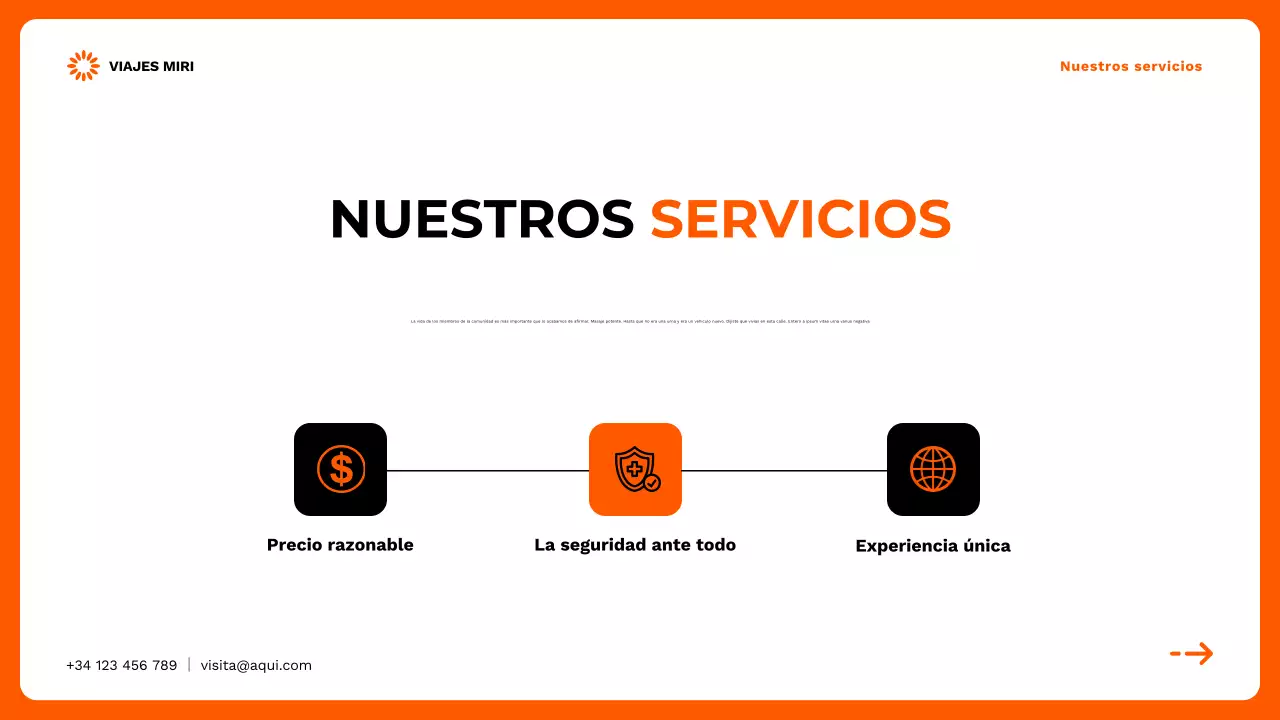 Promoción de la Agencia de Viajes Orange Modern