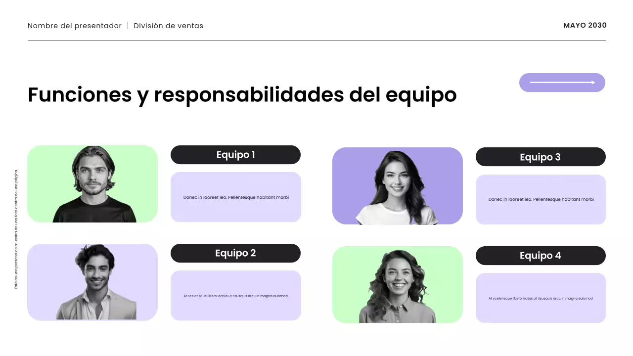 presentación de la estrategia de ventas moderna en púrpura y menta