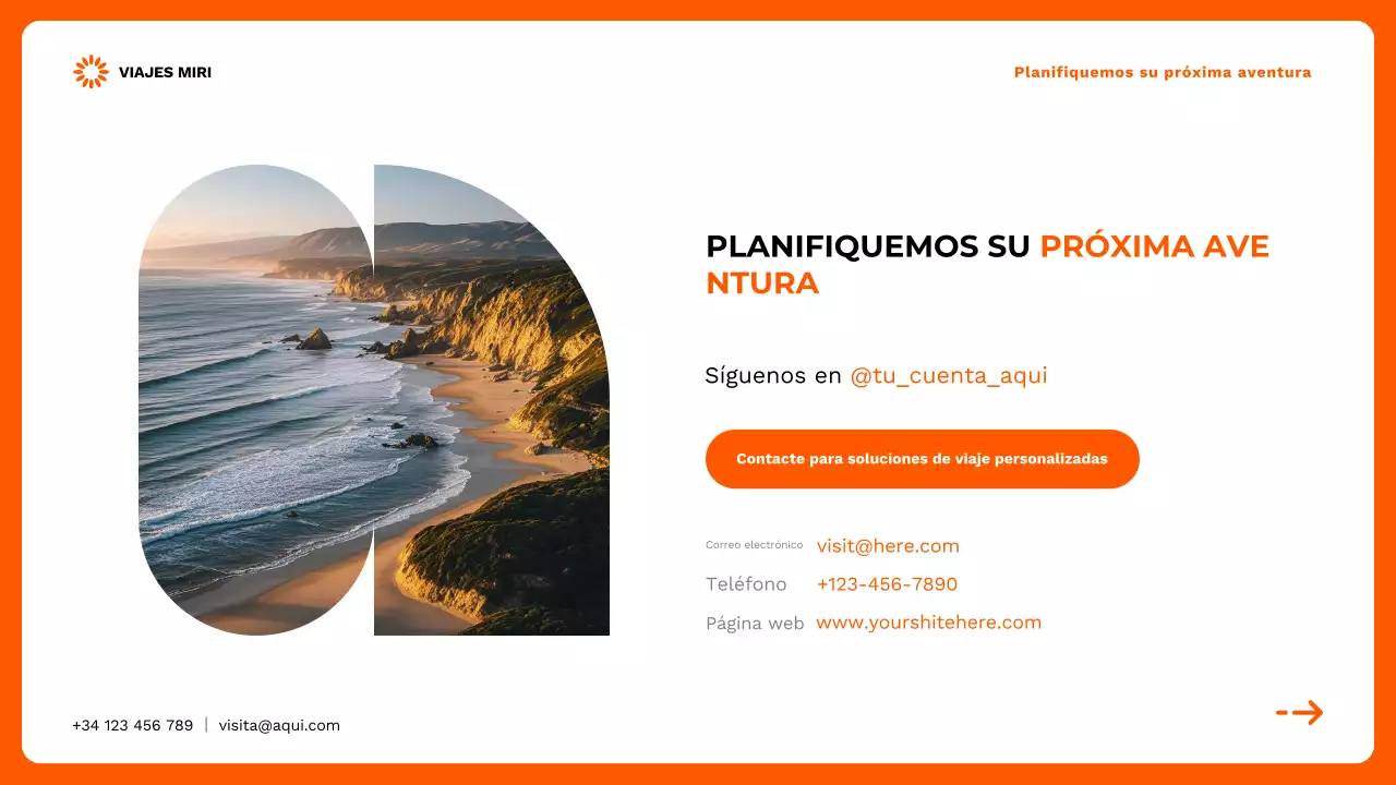 Promoción de la Agencia de Viajes Orange Modern