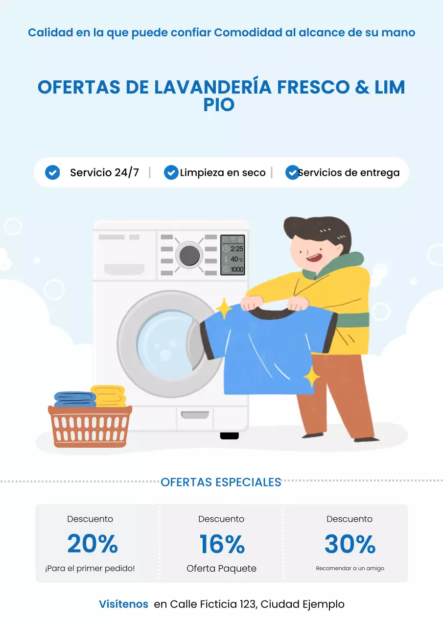 promoción blue clean laundry