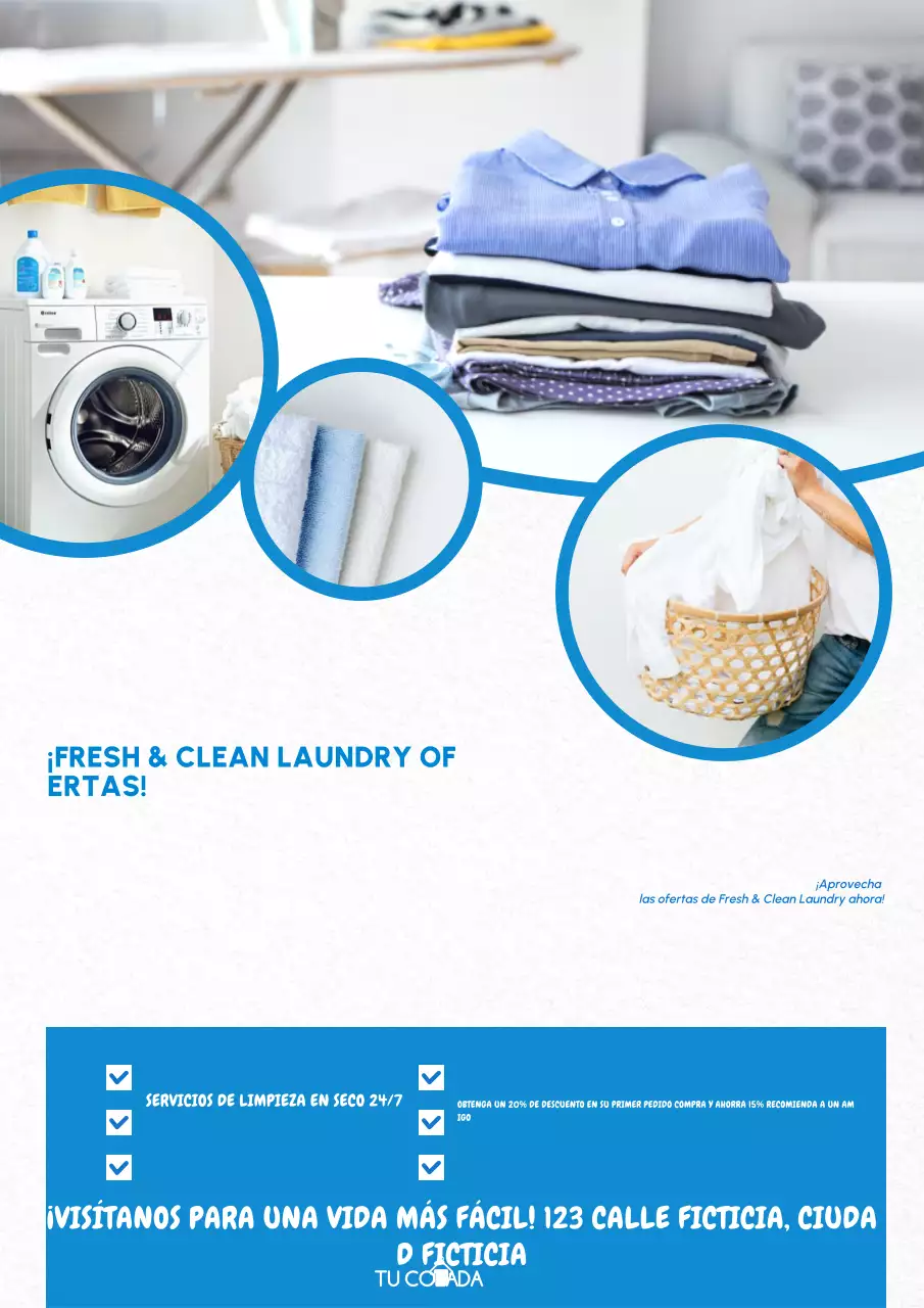 Cartel de promoción de Blue Laundry