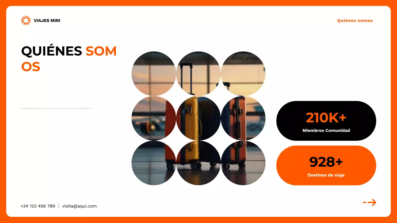 Promoción de la Agencia de Viajes Orange Modern