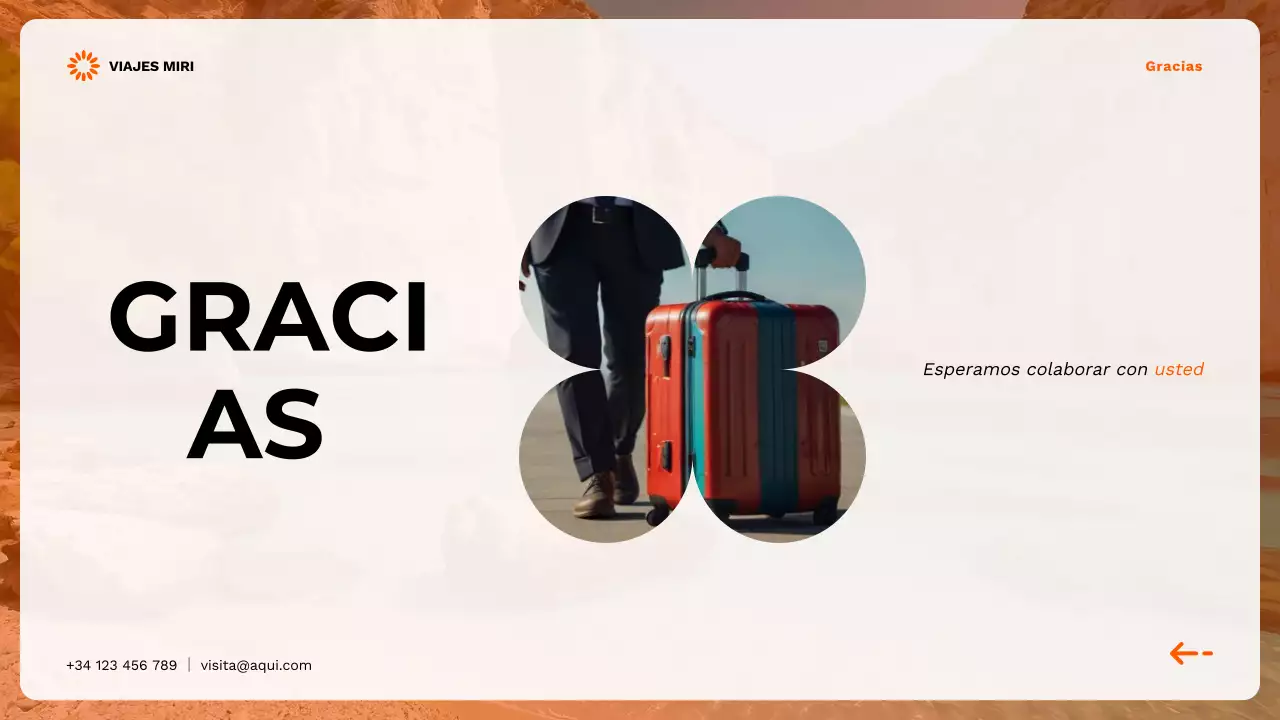 Promoción de la Agencia de Viajes Orange Modern