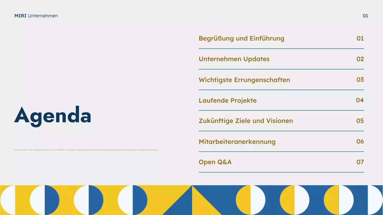 Blue Town Hall Präsentation