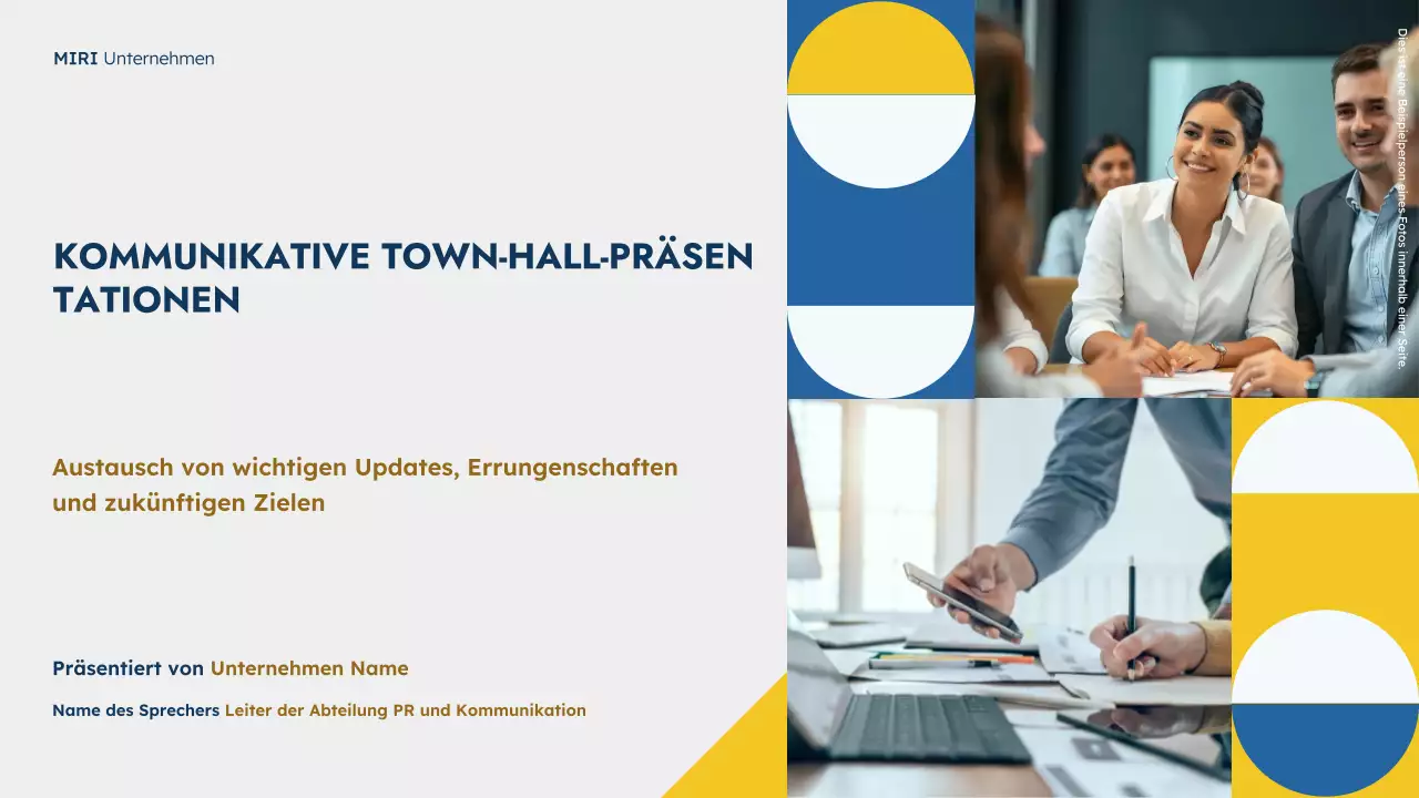 Blue Town Hall Präsentation