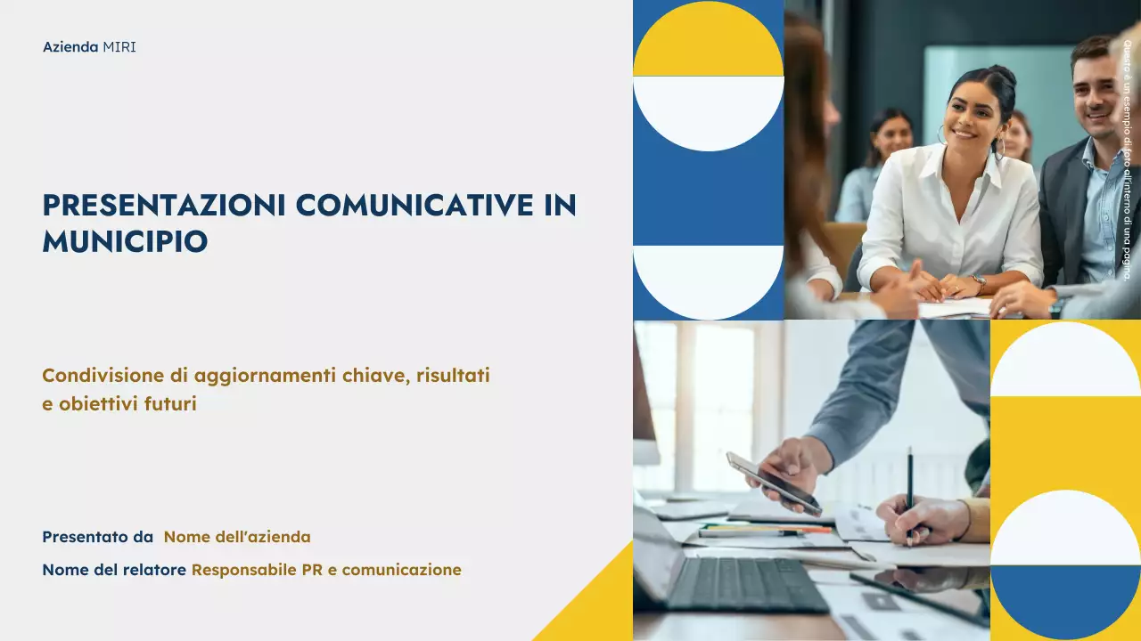 Presentazione del Municipio Blu