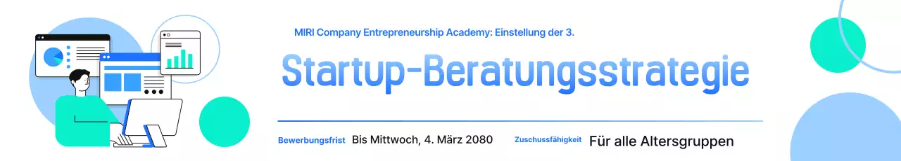 Hellblaue moderne Startup-Einstellung